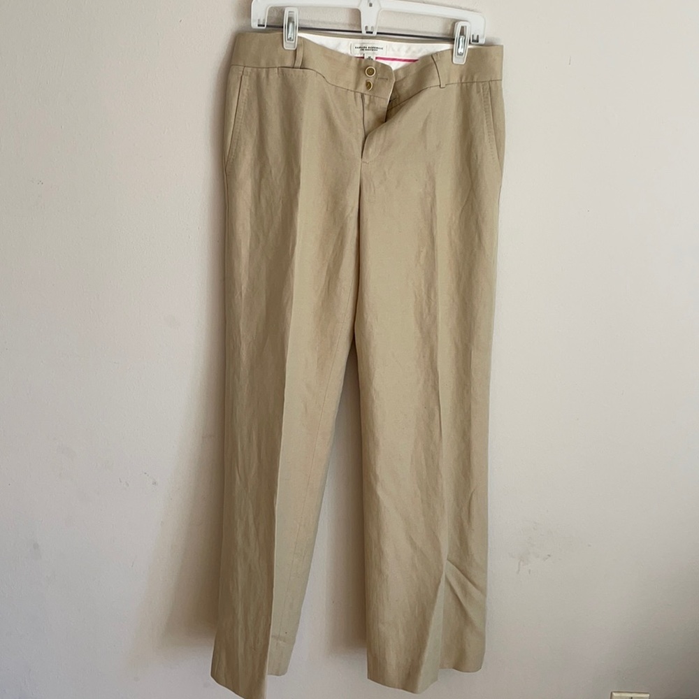 Banana Republic The Martin Fit Beige Slacks Dress Pants Linen Cotton